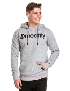 MeatFly Pánská mikina MF Logo Hoodie 2022 Grey Heather