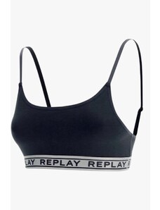 REPLAY UNDERWEAR dámská podprsenka černá/stříbrná