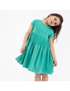 MUFFIN MODE Dívčí bavlněné midi šaty "GRASSHOPPER", tyrkysově zelené