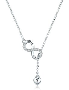 GRACE Silver Jewellery Stříbrný řetízek s přívěskem Nekonečná láska - stříbro 925/1000