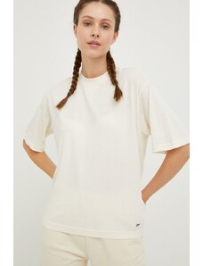 Bavlněné tričko Reebok Classic béžová barva, HH9704-NONDYE