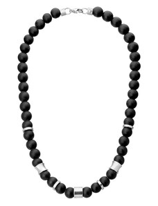 Manoki Pánský korálkový náhrdelník Joaquin - 10 mm černý Onyx