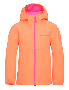 Alpine Pro Onno Dětská softshellová bunda KJCX244 Neon coral 92-98