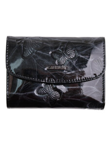 Dámská kožená peněženka Carmelo 2117 M Black motýlci