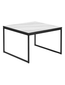 Bílý mramorový konferenční stolek MICADONI VELD 50 x 50 cm