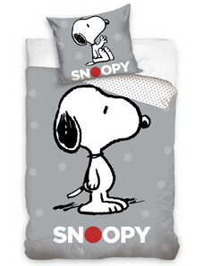 Carbotex Dětské povlečení Snoopy Grey