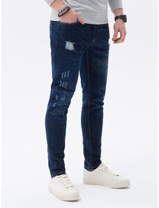 Ombre Clothing Pánské džíny Skinny fit Regdar tmavě modrá P1060