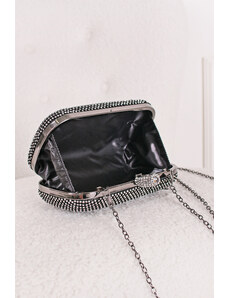Paris Style Černá společenská clutch kabelka Rosa