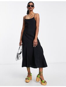 Edited strappy maxi dress with back detail in black