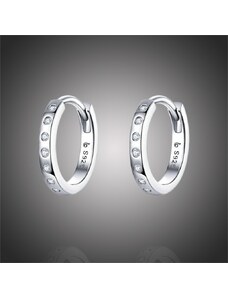 GRACE Silver Jewellery Stříbrné náušnice kruhy se zirkony Ala, stříbro 925/1000