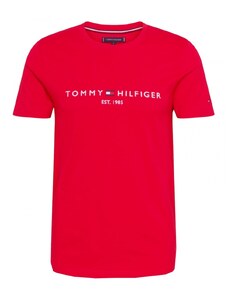 Pánské červené triko Tommy Hilfiger- slim fit