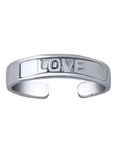 Silvego Stříbrný prsten na nohu Arty s nápisem Love PRM12191R