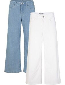 bonprix Capri pohodlné strečové džíny (2 ks v balení) Modrá