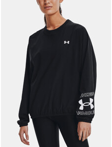 Under Armour Mikina Woven Graphic Crew-BLK - Dámské