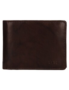 Pánská kožená peněženka Lagen Rick - tmavě hnědá