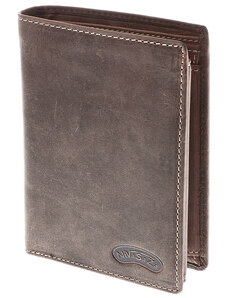 Hnědá pánská kožená peněženka Nivasaža s velkou kapacitou N12