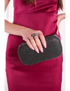 Paris Style Černá společenská clutch kabelka Rosa