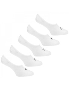 Slazenger Invisible 5 Pack Trainer Socks Mens White