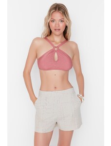 Trendyol Linen Textured Ecru Beach Shorts