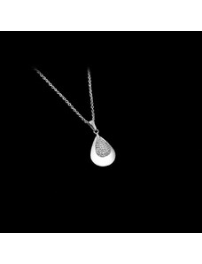 Dámský přívěsek ve tvaru slzy se zirkony a keramikou | DG Šperky