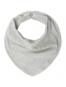 LORITA Slintáček-šátek "Momo" s pruhy, šedý
