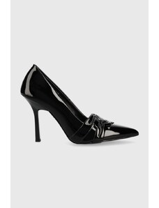 Černé dámské boty Karl Lagerfeld, na vysokém podpatku | 110 kousků -  GLAMI.cz