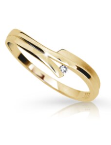 Danfil Zlatý zásnubní prsten DF 2000 se zirkony