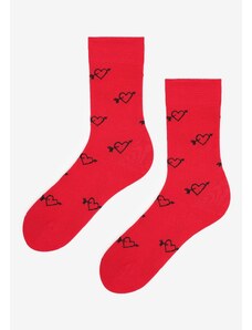 Červené pánské ponožky se srdíčky AMOUR HEART Marilyn