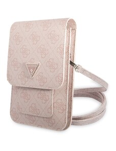 Univerzální pouzdro / taška s kapsou na mobil - Guess, 4G Triangle Logo Bag Pink