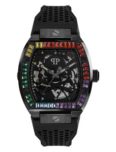 Philipp Plein | THE $KELETON hodinky | Černá;multi
