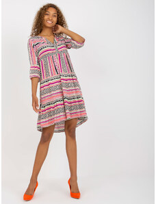 BASIC Vícebarevné vzorované letní šaty -multicolor Barevná