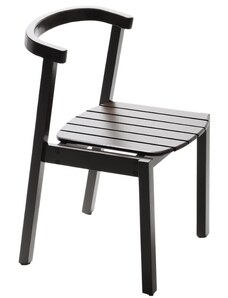 Černá jasanová zahradní židle Poom Arc