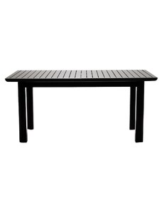 Černý jasanový zahradní stůl Poom Carbo 160 x 100 cm