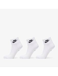 Pánské ponožky Nike Sportswear Everyday Essential Ankle Socks 3-Pack White/ Black