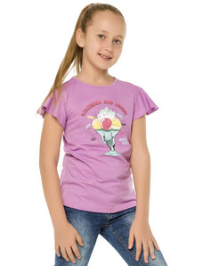Winkiki Kids Wear Dívčí tričko Ice Cream - šeříková
