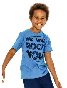 Winkiki Kids Wear Chlapecké tričko We Will Rock You - modrá