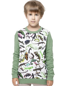 Winkiki Kids Wear Chlapecká mikina Reptiles - zelená