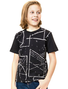 Winkiki Kids Wear Chlapecké tričko Geometry - černá Barva: Černá, Velikost: 140