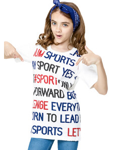 Winkiki Kids Wear Dívčí tričko Sport - bílá