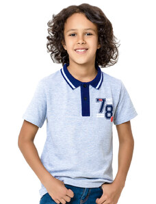 Winkiki Kids Wear Chlapecké tričko Polo 78 - šedý melanž