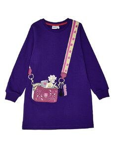 Winkiki Kids Wear Dívčí šaty Love - fialová