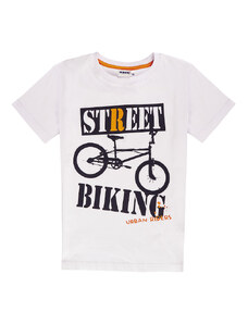 Winkiki Kids Wear Chlapecké tričko Street Biking - bílá