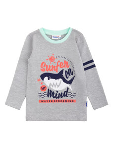 Winkiki Kids Wear Chlapecké tričko s dlouhým rukávem Surfer - šedý melanž