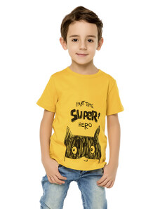 Winkiki Kids Wear Chlapecké tričko Super Hero - žlutá
