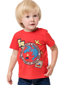 Winkiki Kids Wear Chlapecké tričko World Tour - červená