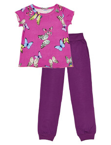 Winkiki Kids Wear Dívčí pyžamo Butterfly - šeříková/fialová Barva: Šeříková/Fialová, Velikost: 98
