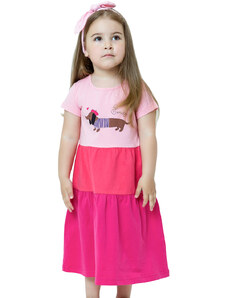 Winkiki Kids Wear Dívčí šaty Paris - růžová/fuchsie