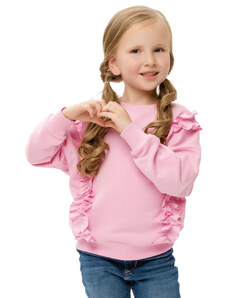Winkiki Kids Wear Dívčí mikina Frill - růžová