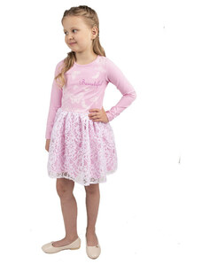 Winkiki Kids Wear Dívčí šaty Beautiful - růžová/bílá