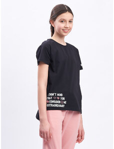 Winkiki Kids Wear Dívčí tričko Extraordinary - černá